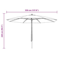 Parasol Met Houten Paal 350 Cm