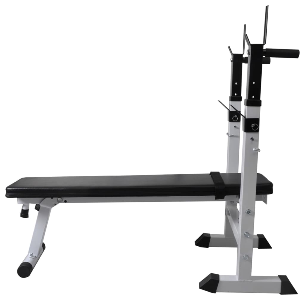 Trainingsbank Met Gewichtenrek En Halterset 60,5 Kg