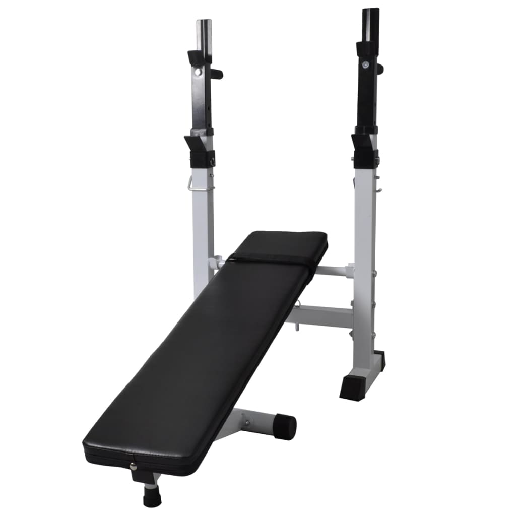 Trainingsbank Met Gewichtenrek En Halterset 60,5 Kg