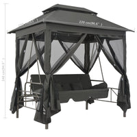 Schommelbank Voor Buiten Met Dak 220X160X240 Cm Staal