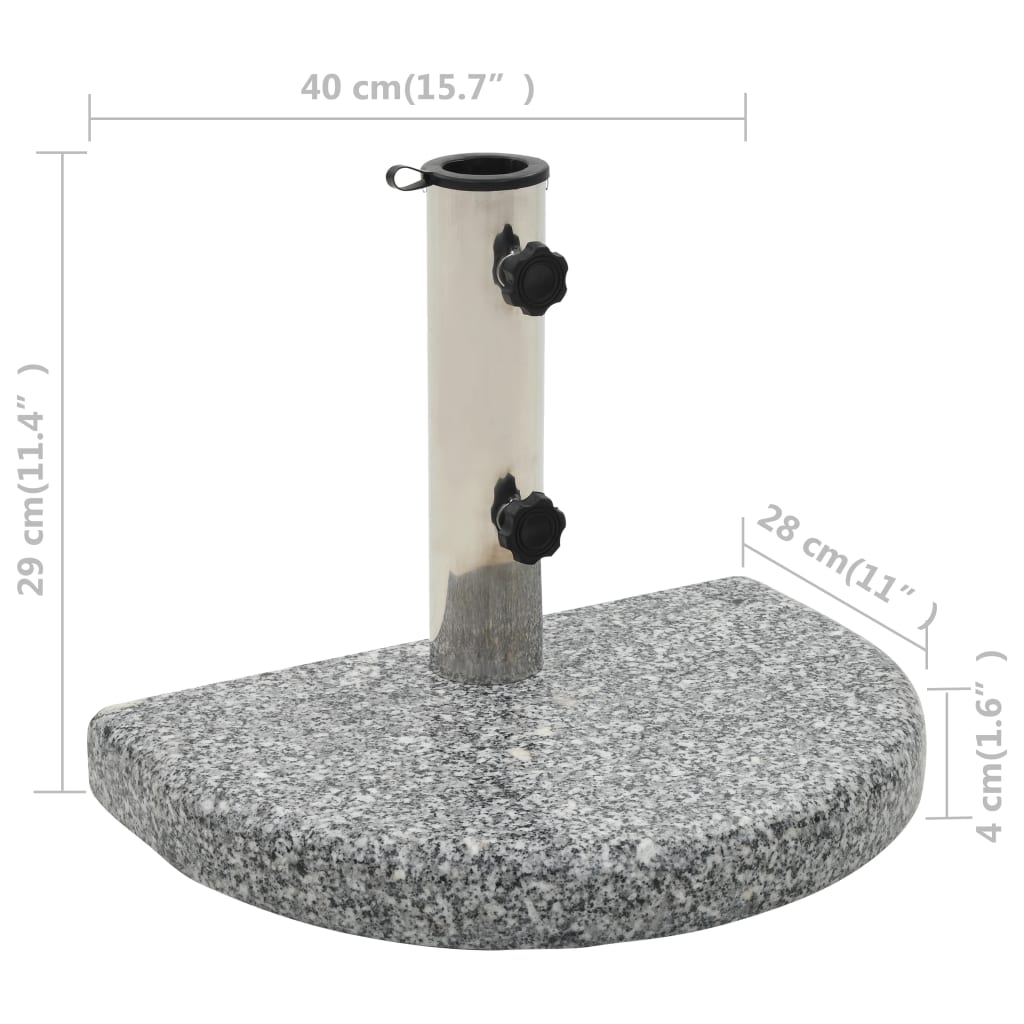 Parasolvoet Gebogen 10 Kg Graniet