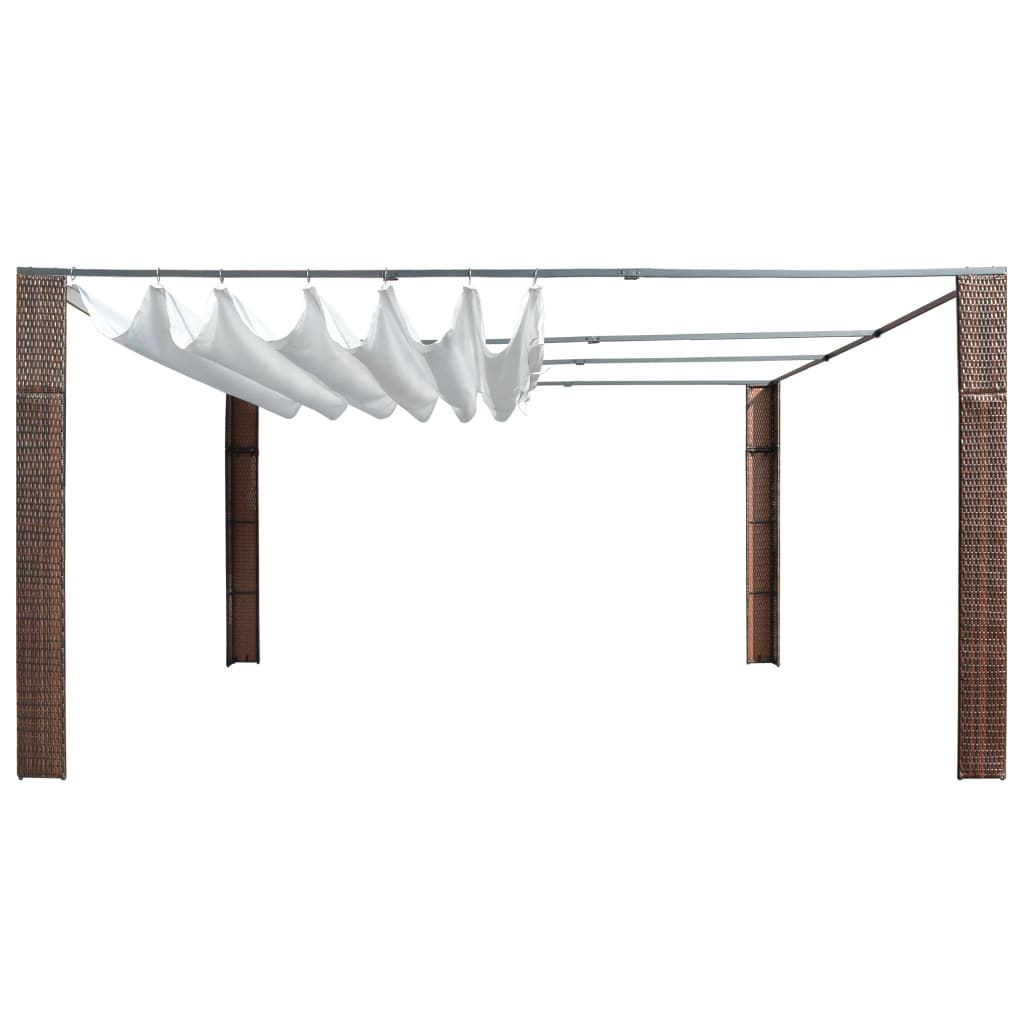 Prieel Met Dak Poly Rattan