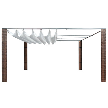 Prieel Met Dak Poly Rattan
