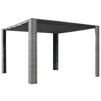 Prieel Met Dak Poly Rattan