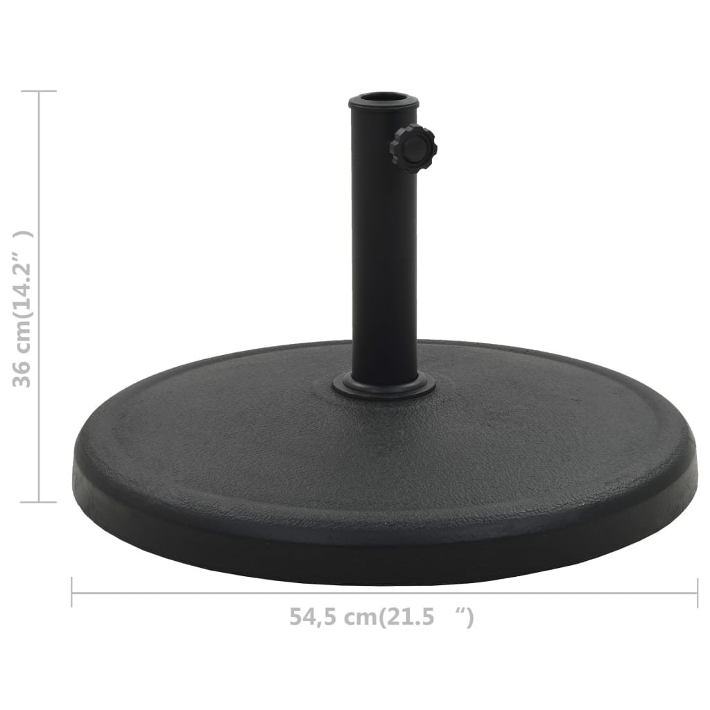 Parasolvoet Polyresin Zwart