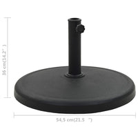 Parasolvoet Polyresin Zwart
