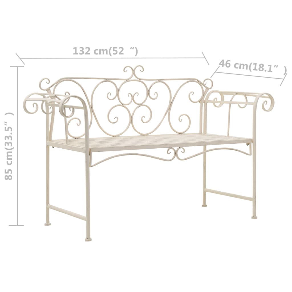 Tuinbank 132 Cm Metaal Antiek