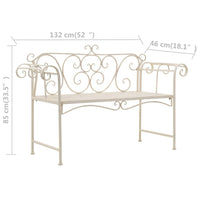 Tuinbank 132 Cm Metaal Antiek