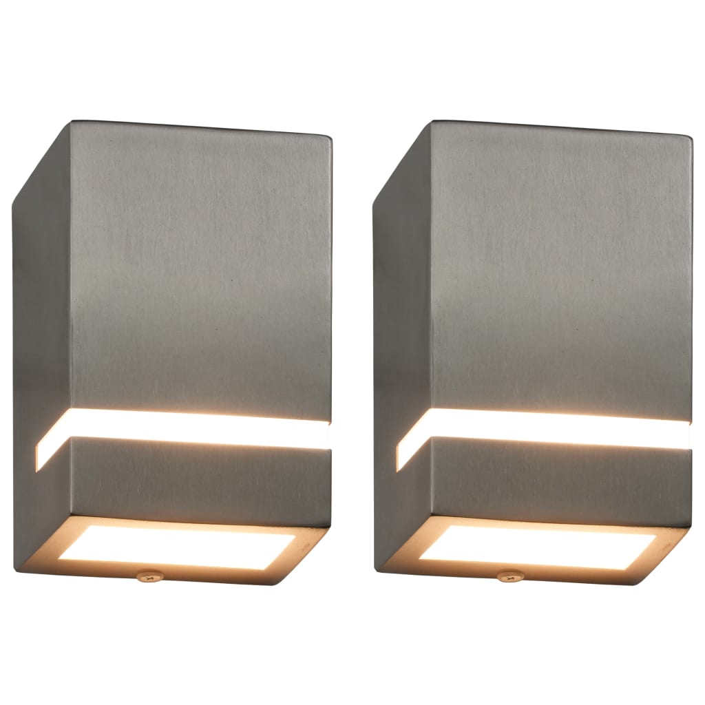 Buitenwandlampen 35 W Rechthoekig Kleurig Zilver