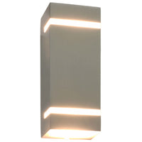 Buitenwandlampen 35 W Rechthoekig Kleurig Zilver