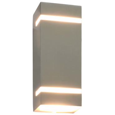 Buitenwandlampen 35 W Rechthoekig Kleurig Zilver