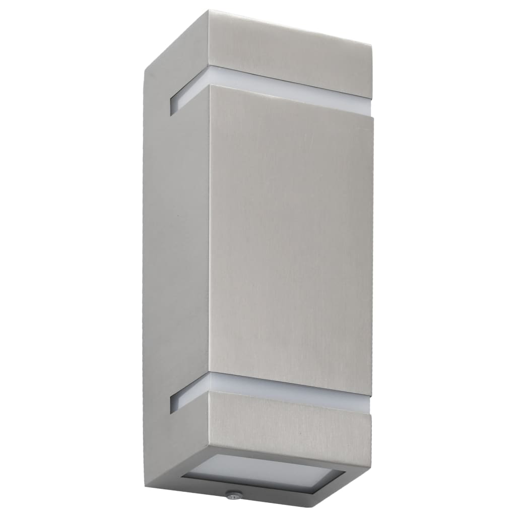 Buitenwandlampen 35 W Rechthoekig Kleurig Zilver