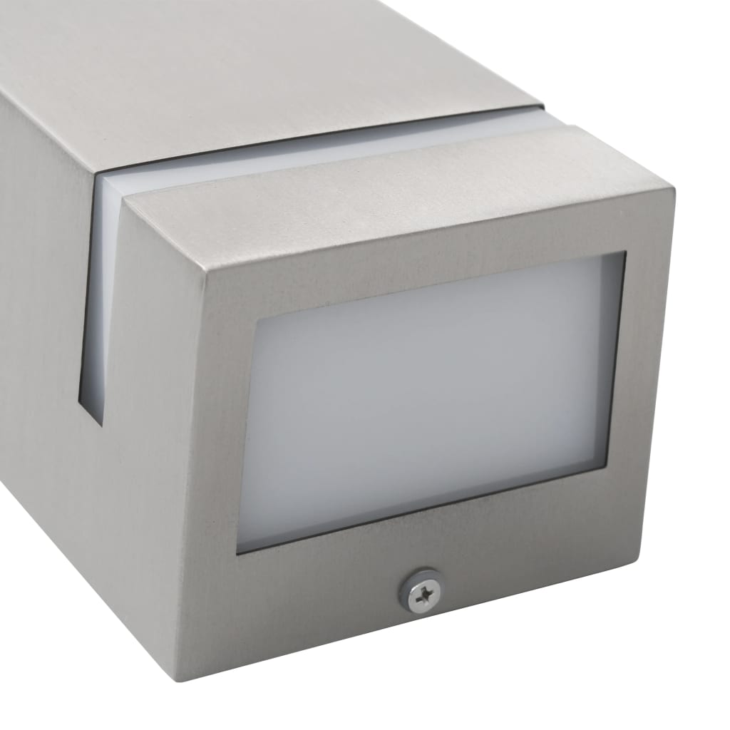 Buitenwandlampen 35 W Rechthoekig Kleurig Zilver