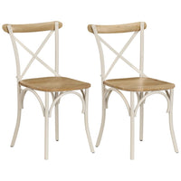Kruisstoelen Massief Mangohout Zwart