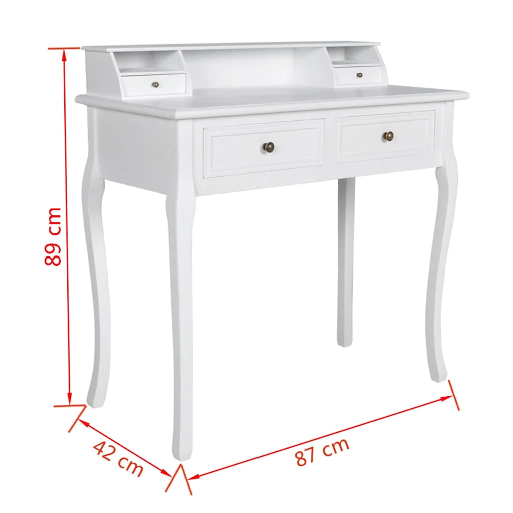 Kaptafel Femke Met Lades Wit