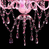 Kristallen Licht Met 5 Gloeilampen Rosa