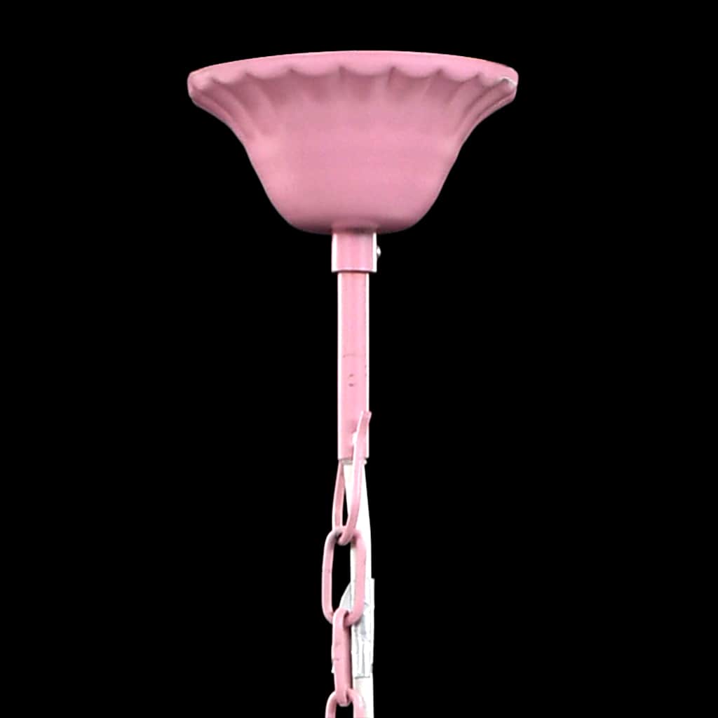 Kristallen Licht Met 5 Gloeilampen Rosa