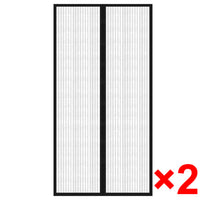 Insectendeurgordijnen 2 St Magnetisch Zwart