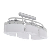Plafondlamp Met Ellipsvormige Glazen Kappen 6Xe14