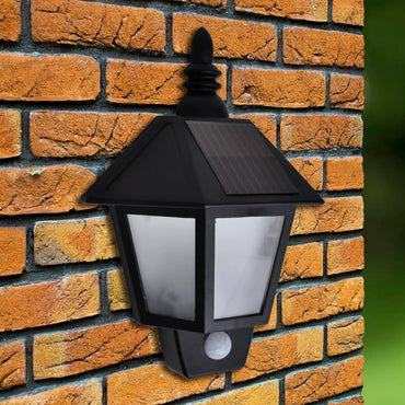 Wandlamp Solar Met Bewegingsensor 2 St Zwart