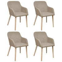 Eetkamerstoelen Stof En Massief Eikenhout
