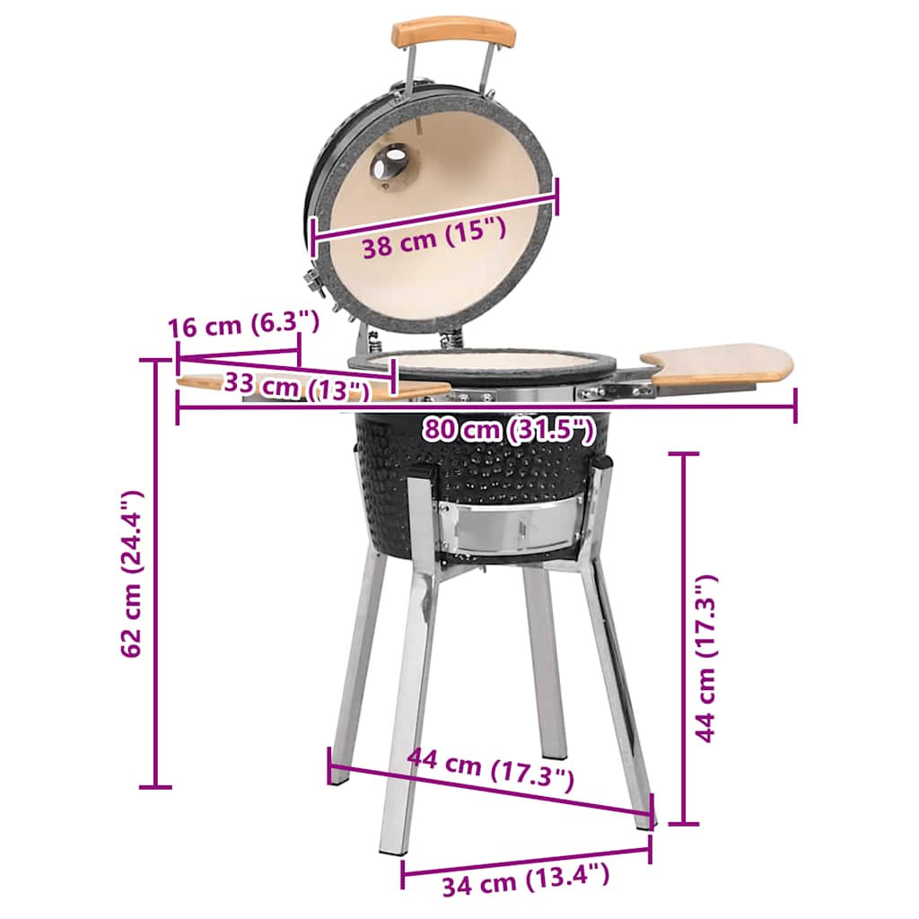 Kamado Barbecue 33 Cm Keramiek