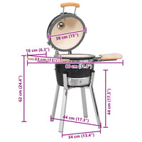 Kamado Barbecue 33 Cm Keramiek