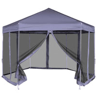 Partytent Pop-Up Zeshoekig Met 6 Zijwanden 3,6X3,1 M