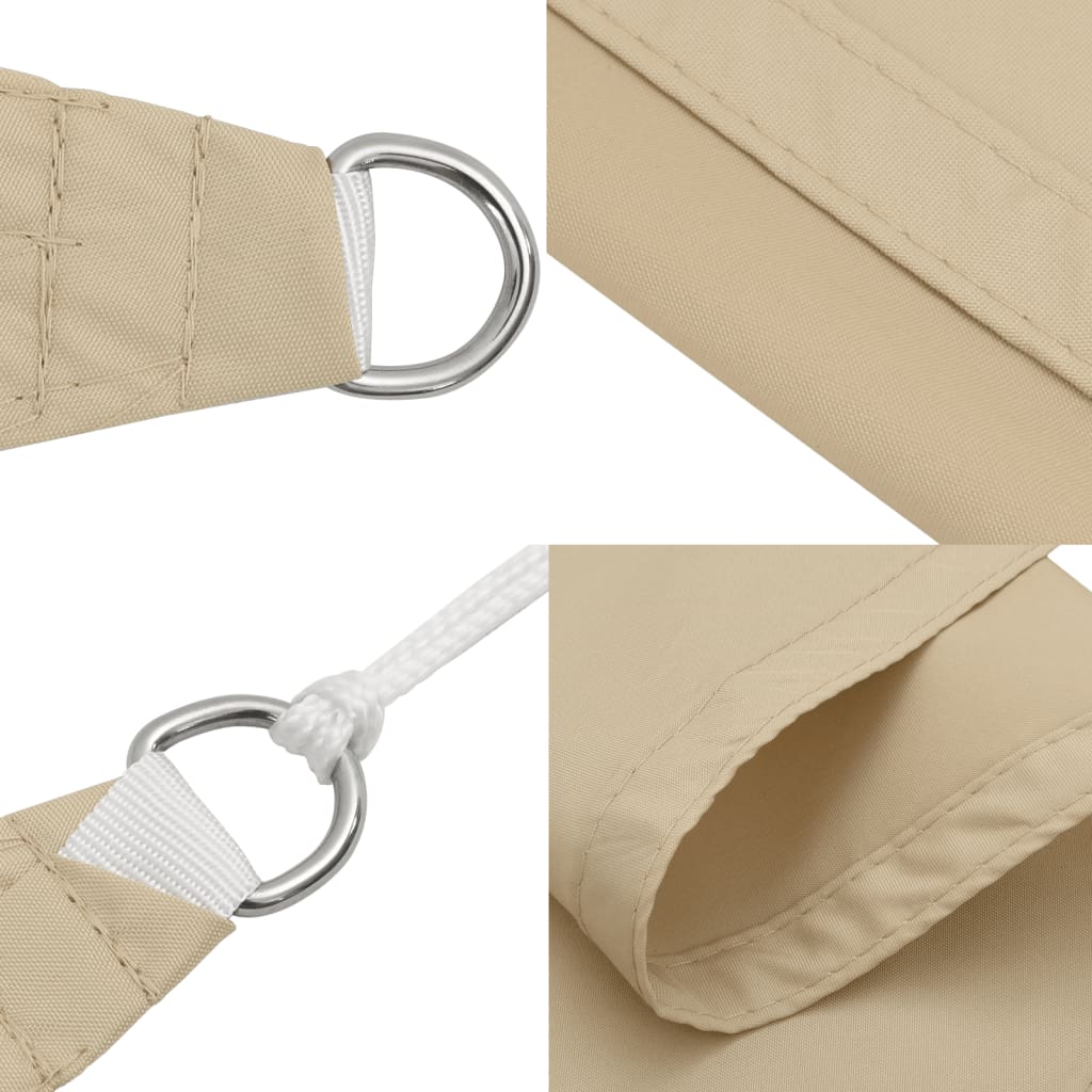 Zonnescherm Driehoekig Oxford Stof Beige