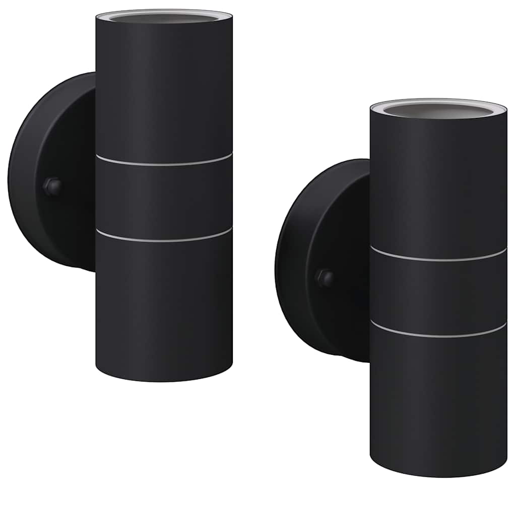 Led-Wandlamp Buiten Op-/Neerwaarts Rvs 2 St