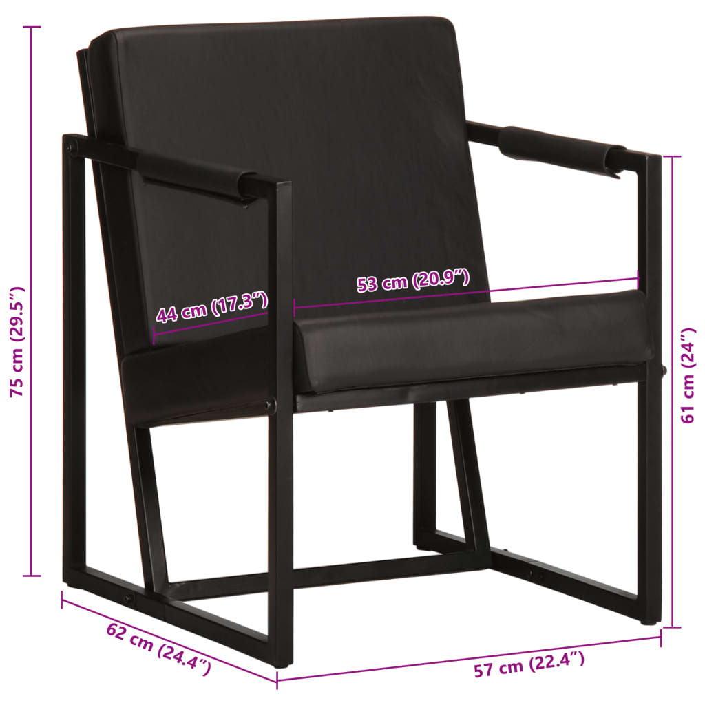 Fauteuil Echt Leer