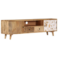 Tv-Meubel 140X30X40 Cm Massief Mangohout