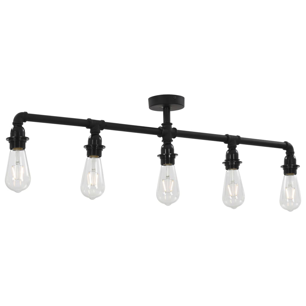 Plafondlamp 5Xe27 Zwart