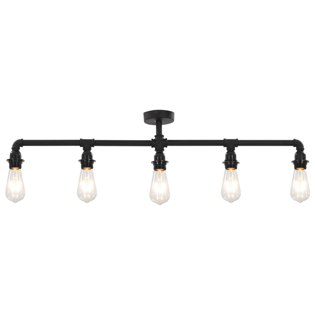 Plafondlamp 5Xe27 Zwart