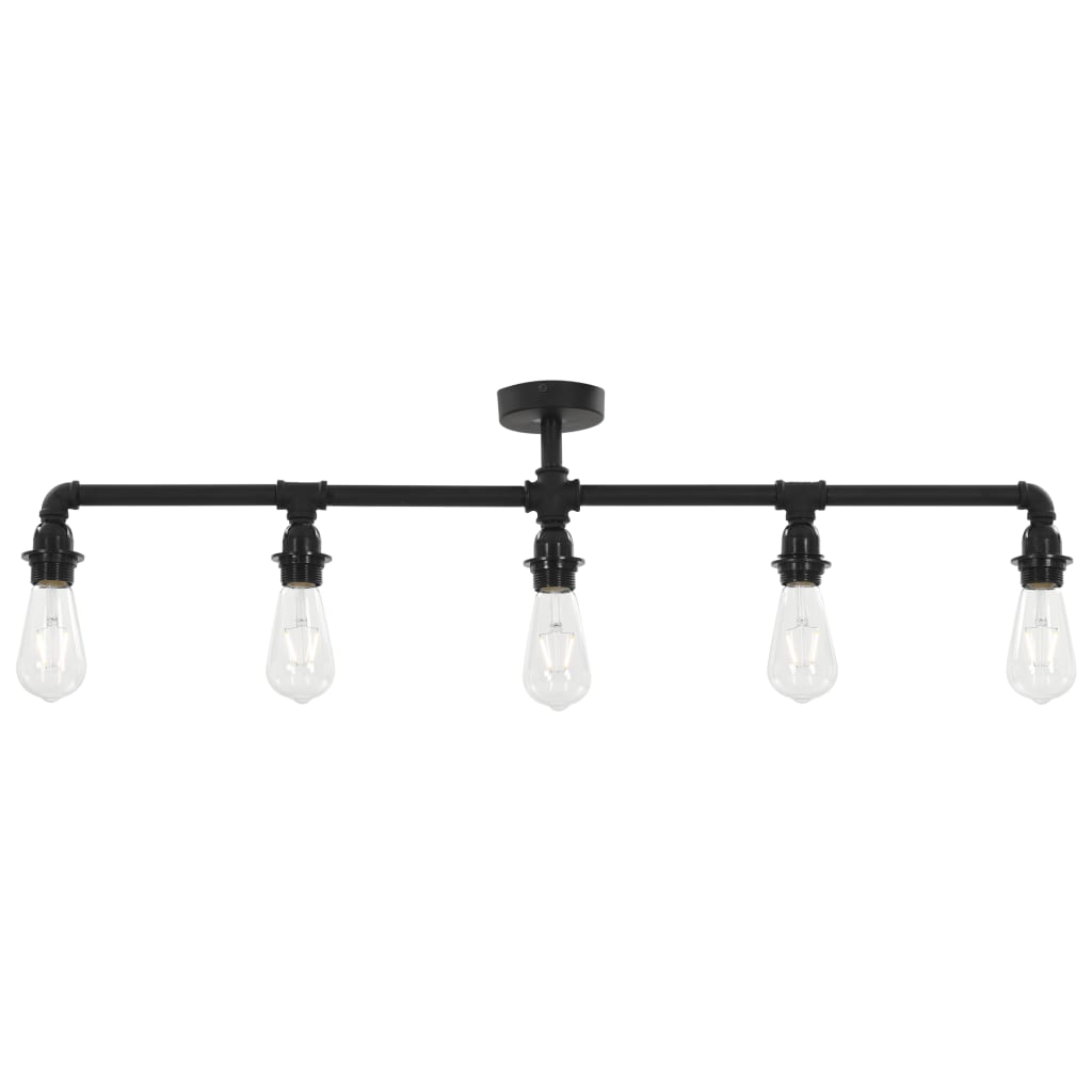 Plafondlamp 5Xe27 Zwart