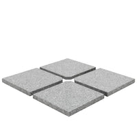 Parasolvoetplaten 4 St Vierkant Grijs Graniet