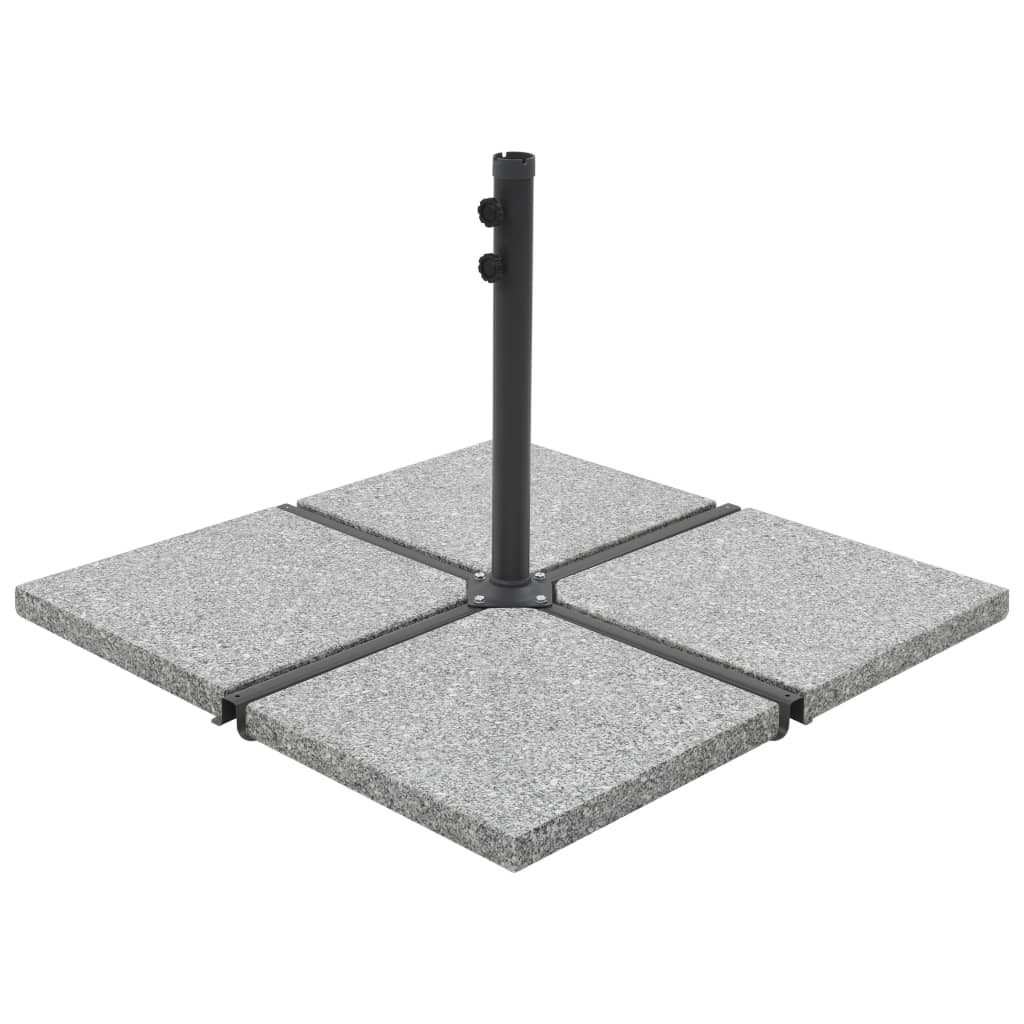 Parasolvoetplaten 4 St Vierkant Grijs Graniet