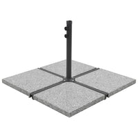 Parasolvoetplaten 4 St Vierkant Grijs Graniet