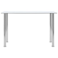 Eettafel 120X60X75 Cm Gehard Glas Transparant