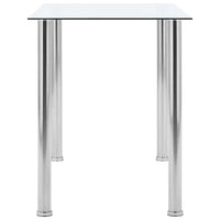 Eettafel 120X60X75 Cm Gehard Glas Transparant