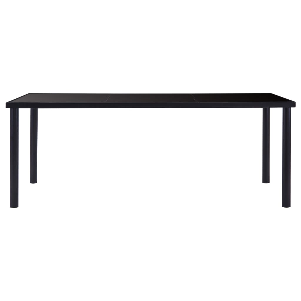 Eettafel Gehard Glas Zwart