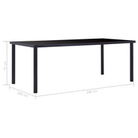 Eettafel Gehard Glas Zwart