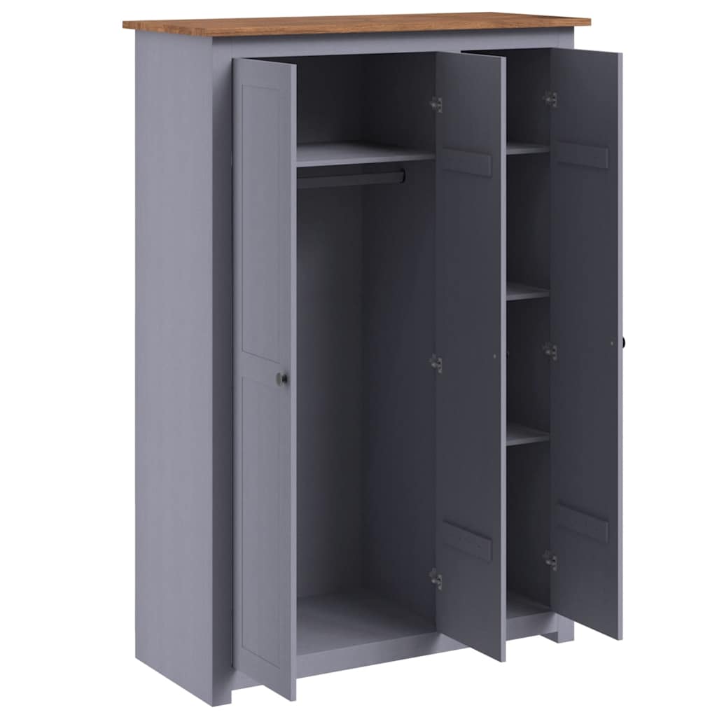 Kledingkast Panama Range 118X50X171,5 Cm Grenenhout Grijs