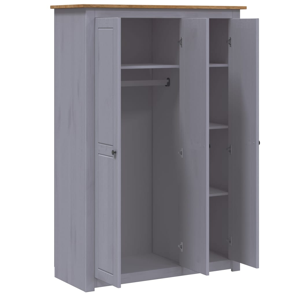 Kledingkast Panama Range 118X50X171,5 Cm Grenenhout Grijs