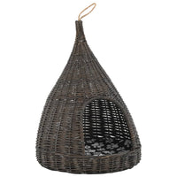 Kattenhuis Met Kussen Tipi 40X60 Cm Natuurlijk Wilgen