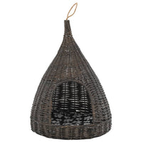 Kattenhuis Met Kussen Tipi 40X60 Cm Natuurlijk Wilgen