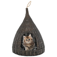 Kattenhuis Met Kussen Tipi 40X60 Cm Natuurlijk Wilgen
