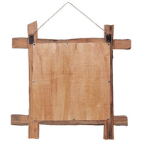 Spiegel Houtblokken70X70 Cm Gerecycled Teakhout Naturel