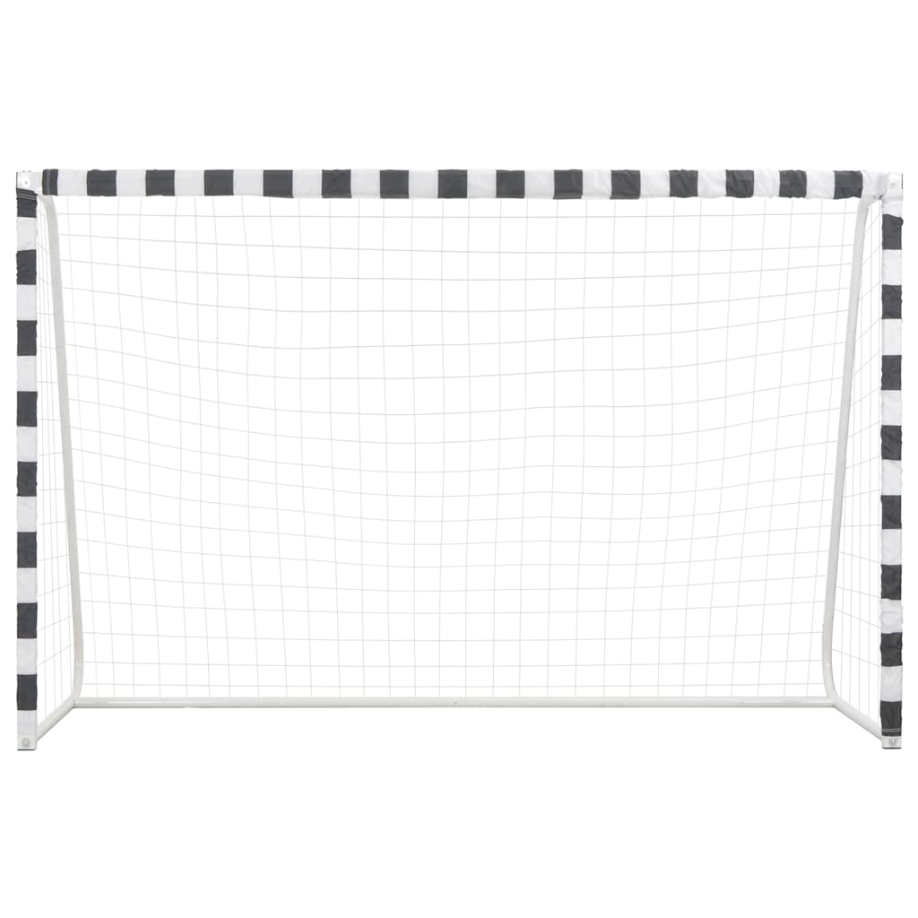 Voetbaldoel Metaal Zwart En Wit