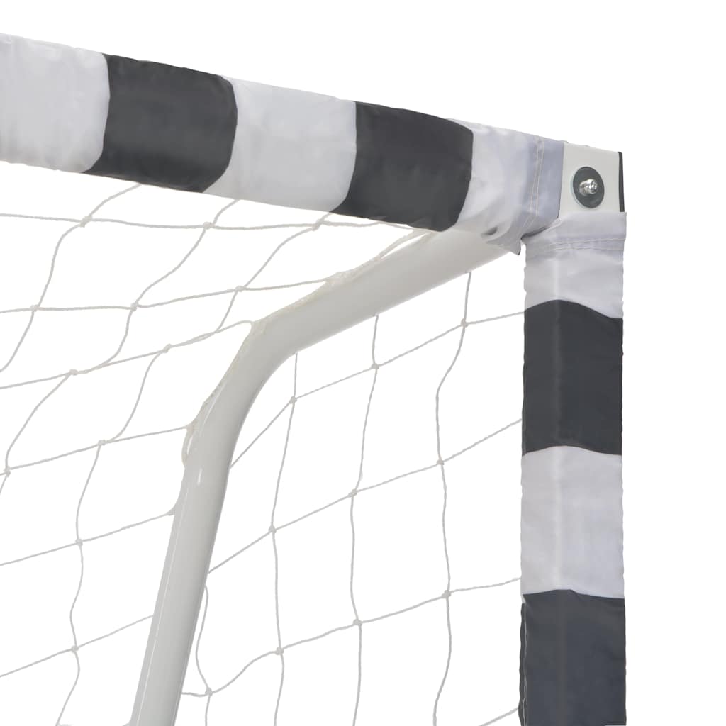 Voetbaldoel Metaal Zwart En Wit